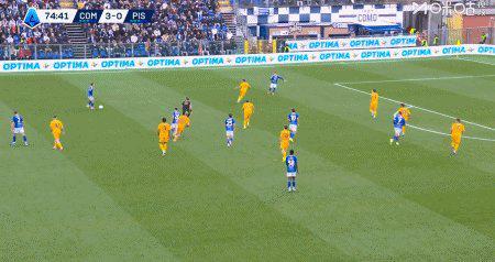 科莫5球大胜比萨稳居欧冠席位 祖维卡斯11球创队